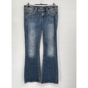 Silver Jeans W28 Eden Bootcut Jeans Womens Blue Medium Wash Mid Rise Embroidered